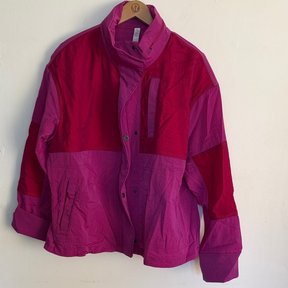 Lululemon Water-Repellent Mesh Jacket - Ripened Raspberry/Autumn Red - 10 - NWOT